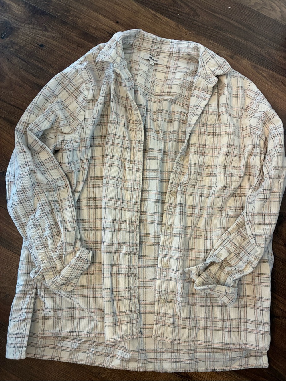 Madewell Corduroy Plaid Lightweight Shirt Jacket